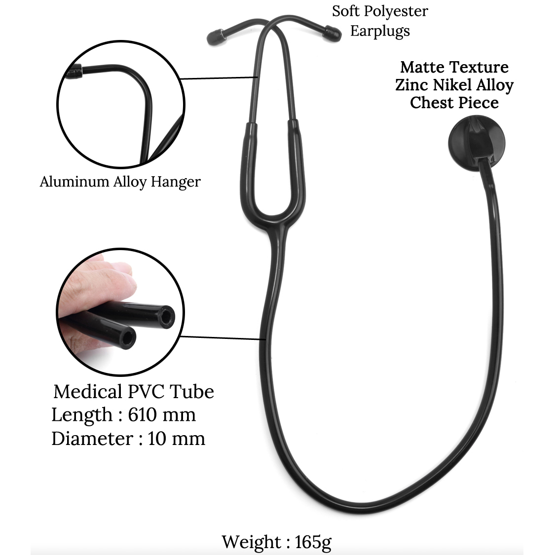 Stetoskop medis semua hitam, p - Medical Lab Equipments ulasan dan harga